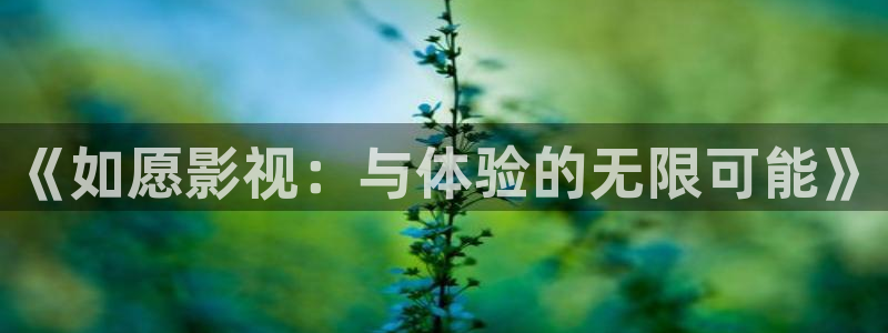 图文秋霞影院：《如愿影视：与体验的无限可能》